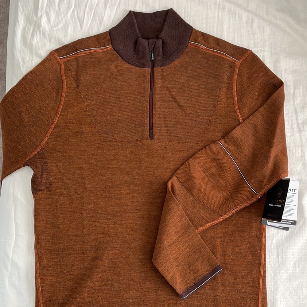 NWT Smartwool mens size M 1/4 zip sweater